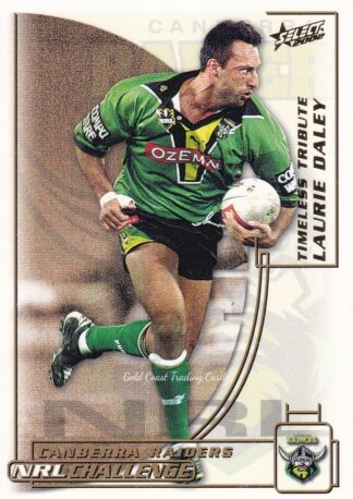 2002 NRL Challenge Common Card - Base 134 Laurie Daley Canberra Raiders
