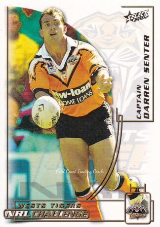 2002 NRL Challenge Common Card - Base 136 Darren Senter Wests Tigers