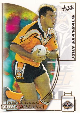 2002 NRL Challenge Common Card - Base 145 John Skandalis Wests Tigers