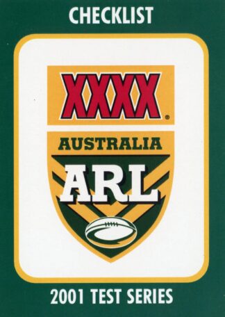 2003 RL Cardz 2001 Test Series