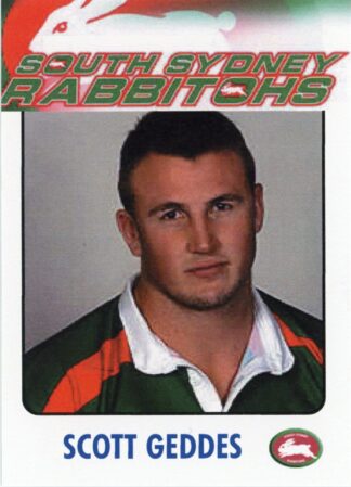 2003 RL Cardz South Sydney Rabbitohs - 27 Scott Gedes