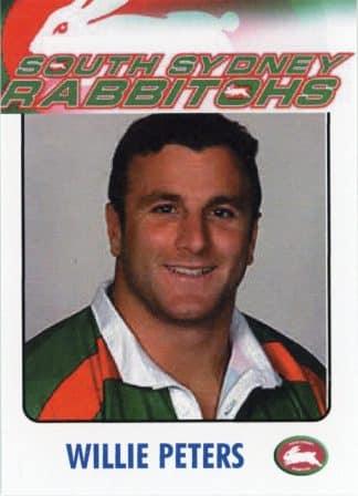 2003 RL Cardz South Sydney Rabbitohs - 31 Willie Peters