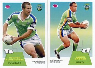 2003 NRL Scanlens Retro Team Set - Canberra Raiders Clinton Schifcofske & Jason Croker