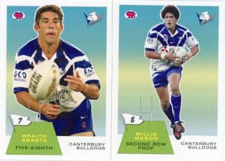 2003 NRL Scanlens Retro Team Set - Canterbury Bulldogs Braith Anasta & Willie Mason