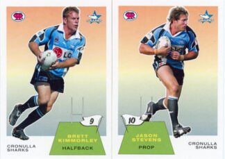 2003 NRL Scanlens Retro Team Set - Cronulla Sharks Brett Kimmorley & Jason Stevens