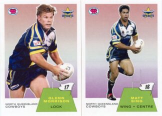 2003 NRL Scanlens Retro Team Set - North QLD Cowboys Glenn Morrison & Matt Sing