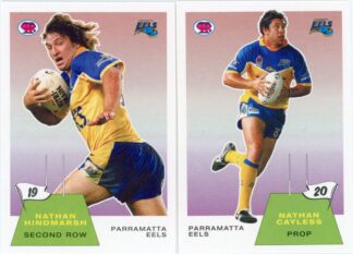2003 NRL Scanlens Retro Team Set - Parramatta Eels Nathan Hindmarsh & Nathan Cayless