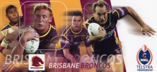 2003 NRL Telstra Club Cards - Card 01 Brisbane Broncos