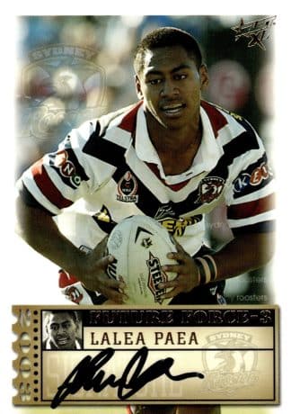 2003 NRL XL Future Force Signature - FF43 Lalea Paea Sydney Roosters
