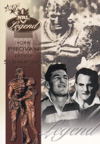 2003 NRL XL Duo Legend Card - LC1 Norm Provan & Arthur Summons