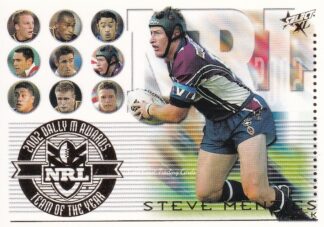 2003 NRL XL Team Of The Year - TY6 Steve Menzies Manly Sea Eagles