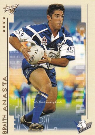 2003 NRL XL Common Card - Base 017 Braith Anasta Canterbury Bulldogs