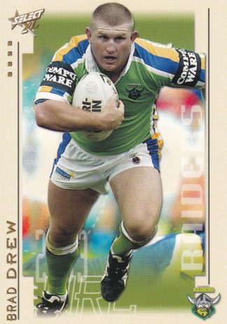 2003 NRL XL Common Card - Base 031 Brad Drew Canberra Raiders