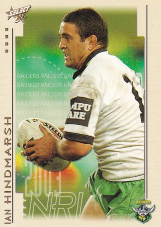 2003 NRL XL Common Card - Base 033 Ian Hindmarsh Canberra Raiders