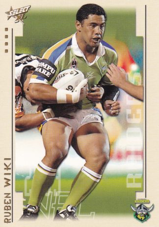 2003 NRL XL Common Card - Base 038 Ruben Wiki Canberra Raiders