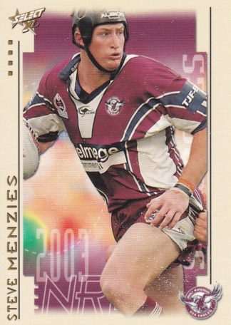 2003 NRL XL Common Card - Base 076 Steve Menzies Manly Sea Eagles