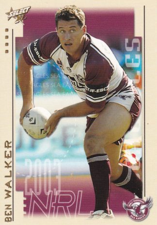 2003 NRL XL Common Card - Base 086 Ben Walker Manly Sea Eagles