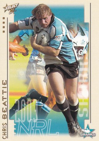 2003 NRL XL Common Card - Base 115 Chris Beattie Cronulla Sharks