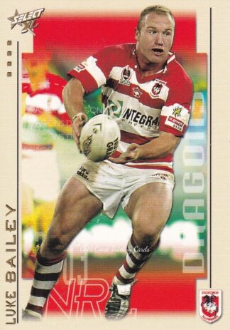 2003 NRL XL Common Card - Base 125 Luke Bailey St George Dragons