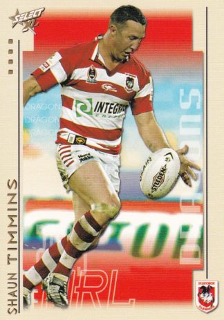 2003 NRL XL Common Card - Base 134 Shaun Timmins St George Dragons