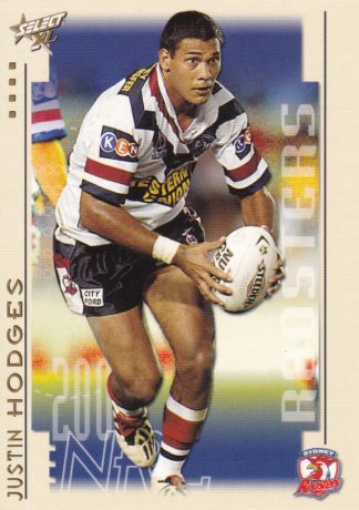 2003 NRL XL Common Card - Base 154 Justin Hodges Sydney Roosters