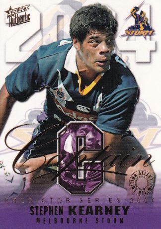 2004 NRL Authentic Captains Card - CP04 Stephen Kearney Melbourne Storm