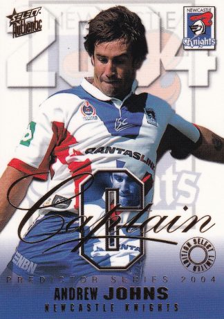 2004 NRL Authentic Captains Card - CP05 Andrew Johns Newcastle Knights
