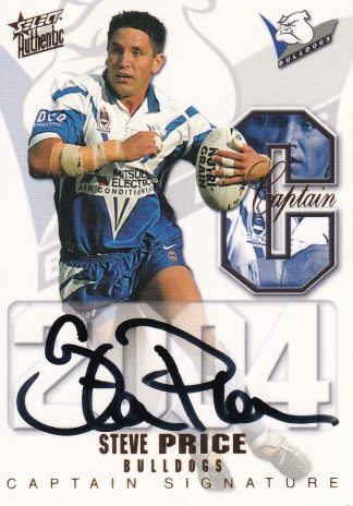 2004 NRL Authentic Captains Signature - CS02 Steve Price Canterbury Bulldogs