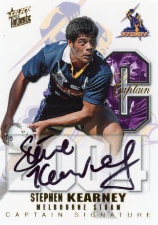 2004 NRL Authentic Captains Signature - CS04 Stephen Kearney Melbourne Storm