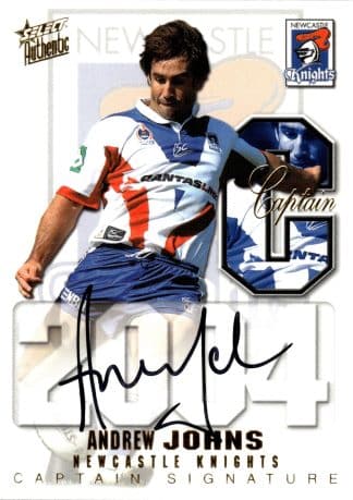 2004 NRL Authentic Captains Signature - CS05 Andrew Johns Newcastle Knights
