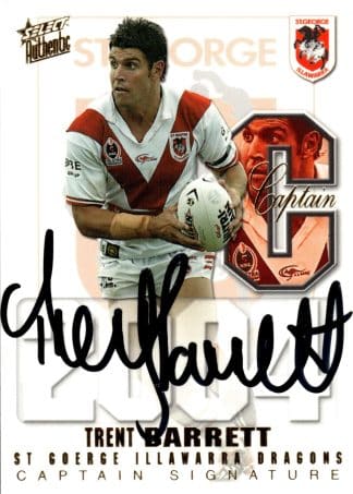 2004 NRL Authentic Captains Signature - CS11 Trent Barrett St George Dragons