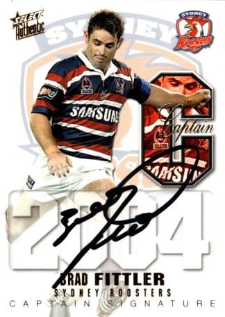 2004 NRL Authentic Captains Signature - CS13 Brad Fittler Sydney Roosters