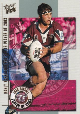 2004 NRL Authentic Club Player Of The Year - CP07 Chad Randall Manly Sea Eagles