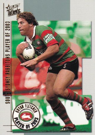 2004 NRL Authentic Club Player Of The Year - CP12 Bryan Fletcher South Sydney Rabbitohs