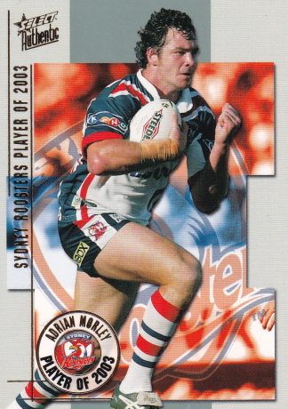 2004 NRL Authentic Club Player Of The Year - CP13 Adrian Morley Sydney Roosters