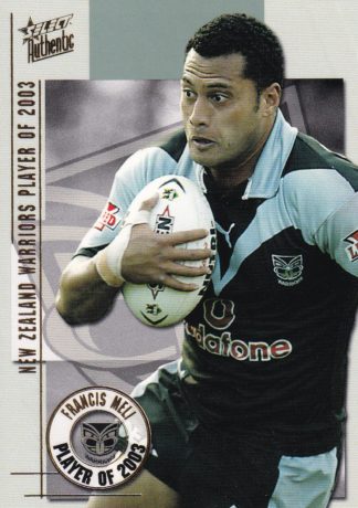 2004 NRL Authentic Club Player Of The Year - CP14 Francis Meli Warriors