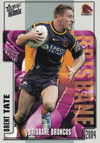 2004 NRL Authentic Common Card - Base 013 Brent Tate Brisbane Broncos