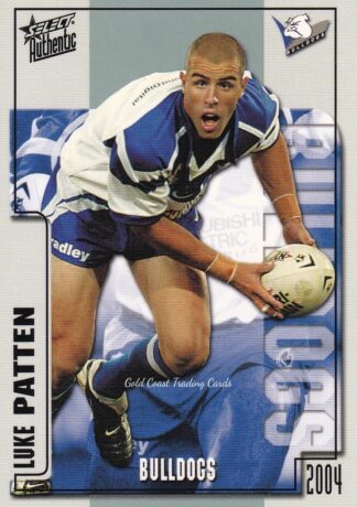 2004 NRL Authentic Common Card - Base 022 Luke Patten Canterbury Bulldogs