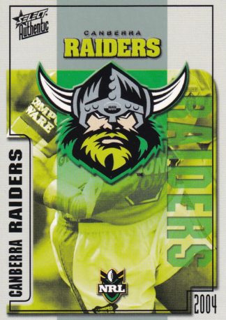 2004 NRL Authentic Common Card - Base 027 Canberra Raiders Logo