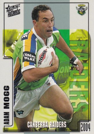 2004 NRL Authentic Common Card - Base 033 Adam Mogg Canberra Raiders