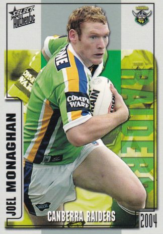 2004 NRL Authentic Common Card - Base 035 Joel Monaghan Canberra Raiders