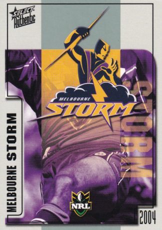 2004 NRL Authentic Common Card - Base 039 Melbourne Storm Logo