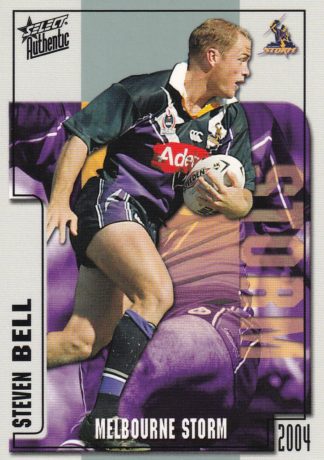 2004 NRL Authentic Common Card - Base 042 Steven Bell Melbourne Storm