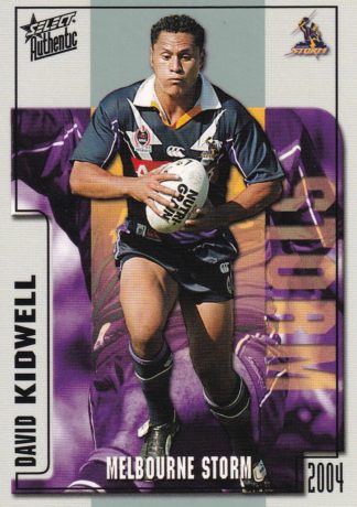 2004 NRL Authentic Common Card - Base 045 David Kidwell Melbourne Storm