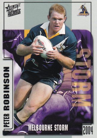 2004 NRL Authentic Common Card - Base 049 Peter Robinson Melbourne Storm
