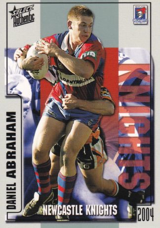 2004 NRL Authentic Common Card - Base 054 Daniel Abraham Newcastle Knights