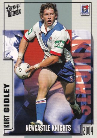 2004 NRL Authentic Common Card - Base 055 Kurt Gidley Newcastle Knights