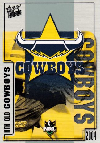 2004 NRL Authentic Common Card - Base 063 North Qld Cowboys Logo