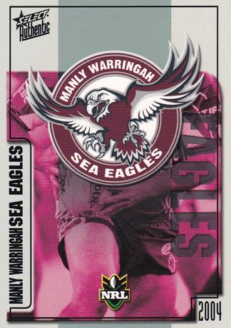 2004 NRL Authentic Common Card - Base 075 Manly Sea Eagles Logo