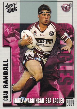 2004 NRL Authentic Common Card - Base 077 Chad Randall Manly Sea Eagles